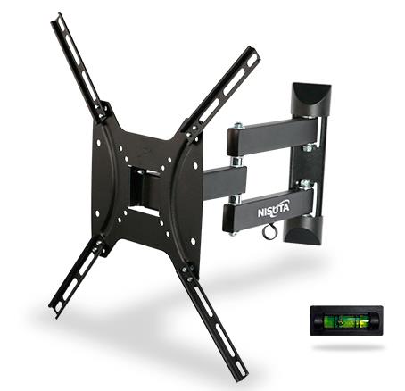 SOPORTE EXTENSIBLE PARED LCD - 17` A 55` - MAX 35KG - INCLINACION: -12? A +5? - GIRO 90? - EXTENSION 68 A 445MM - MAX VESA 400X400MM - NS-SOTV55 - NISUTA